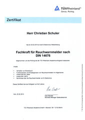 Christian Schuler, Fachkraft für Rauchwanrmelder