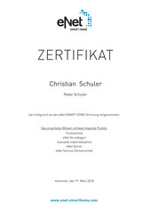 eNet SMART HOME-Schulung