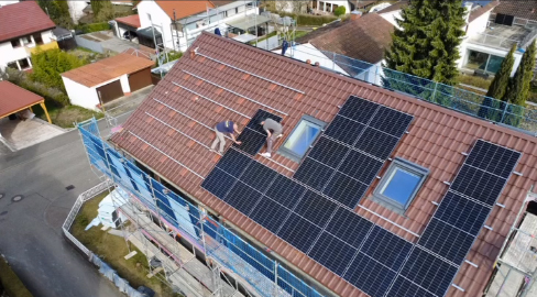 PV-Installation von Peter Schuler auf einem Einfamilienhaus